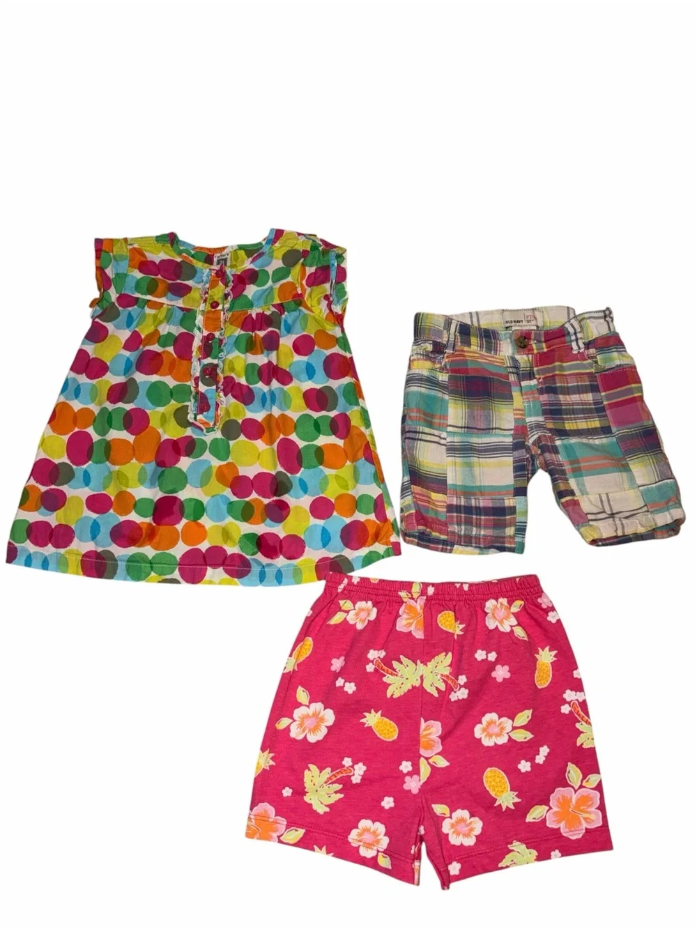 Vintage Y2K Carter’s Old Navy Healthtex Girls 3T Summer 3pc Bundle Colorful